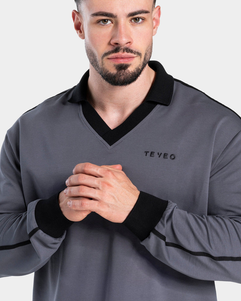 Soft Polo Longsleeve "Graphit"