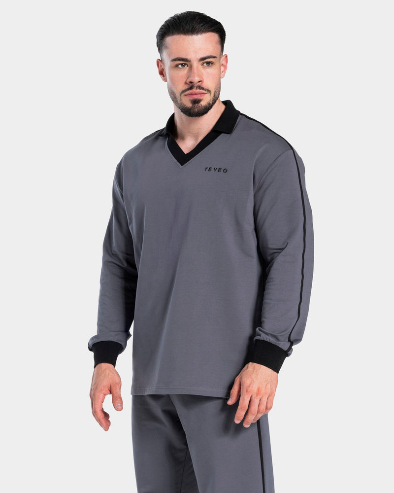 Soft Polo Longsleeve "Graphit"