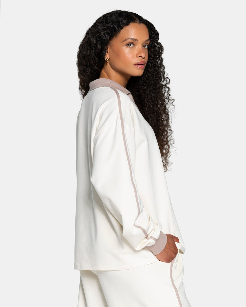 Soft Polo Longsleeve "Off White"