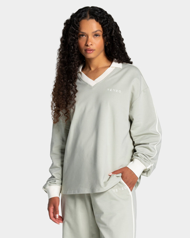 Soft Polo Longsleeve "Pistachio"