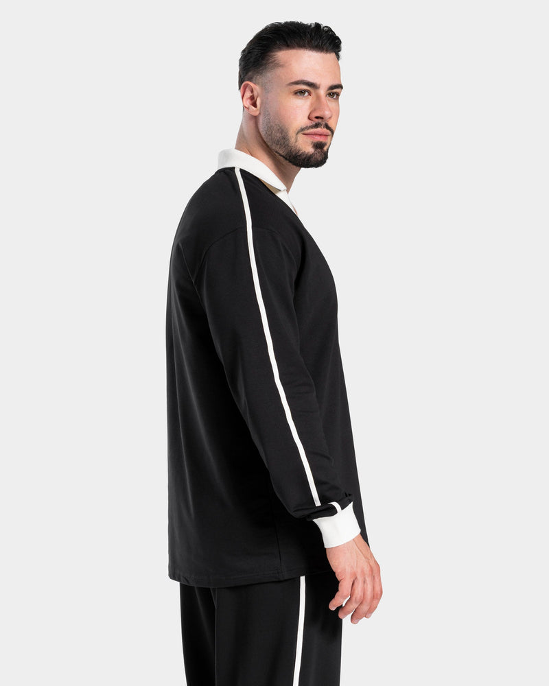 Soft Polo Longsleeve "Schwarz"