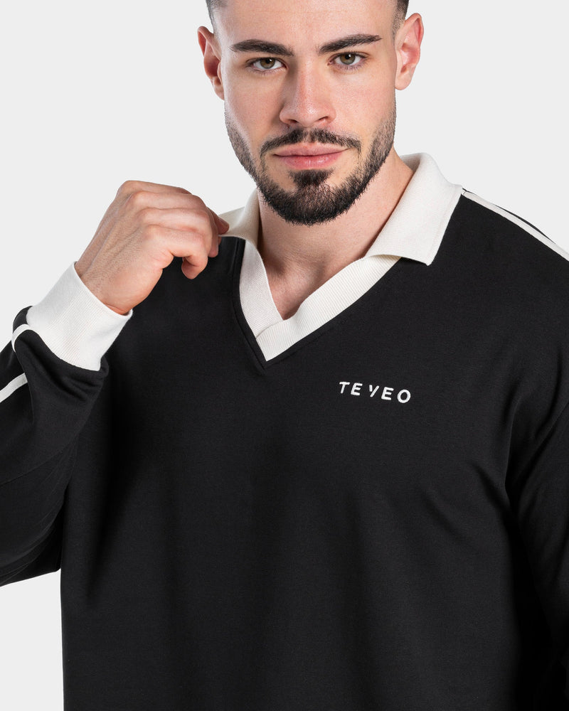 Soft Polo Longsleeve "Schwarz"
