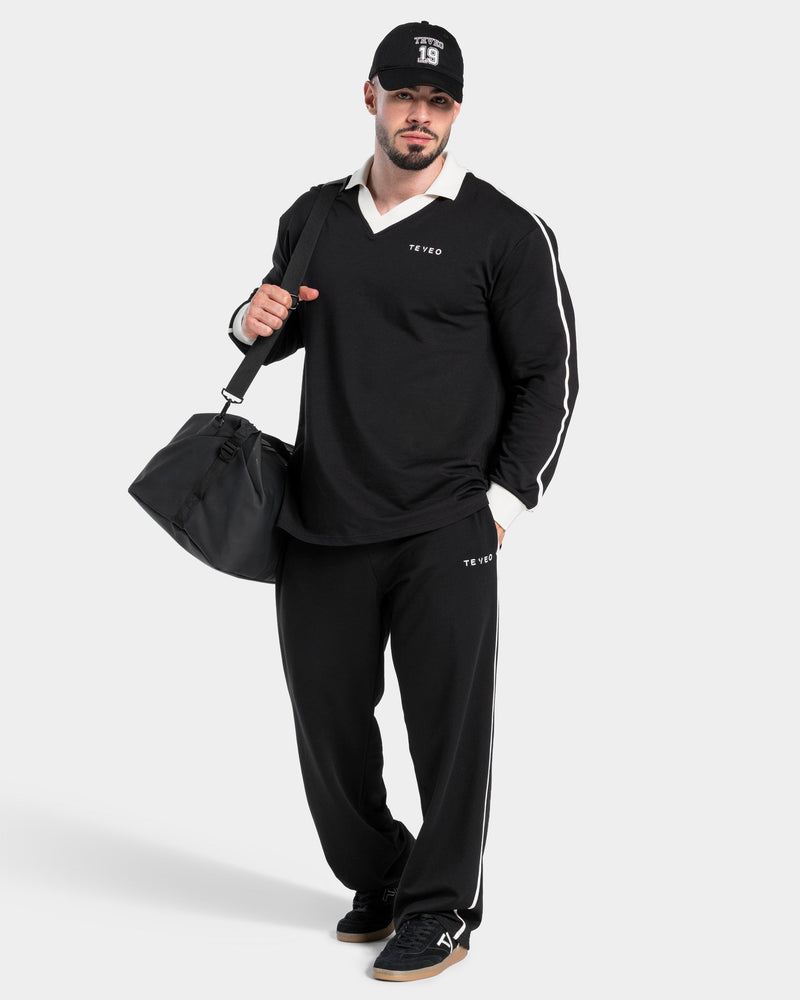 Soft Polo Longsleeve "Schwarz"