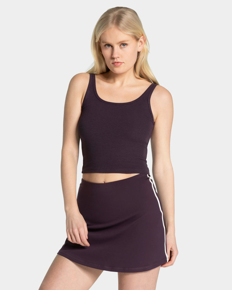 Soft Ribbed Top "Blackberry"