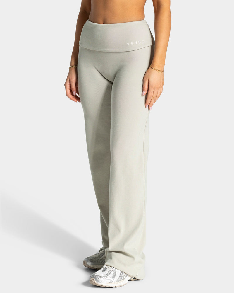 Soft Ribbed Foldover Straight Leg Pants Tall ''Pistachio''