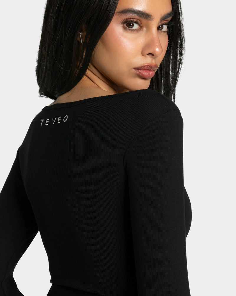 Soft Ribbed Longsleeve "Schwarz"