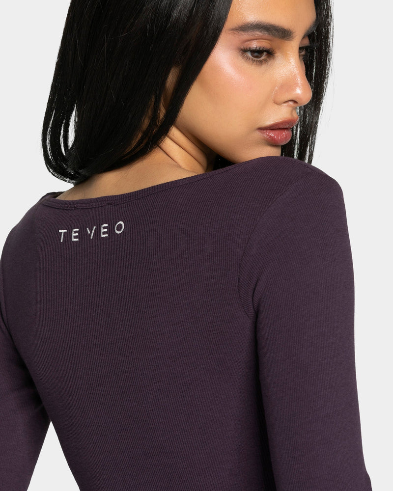 Soft Ribbed Longsleeve "Blackberry"