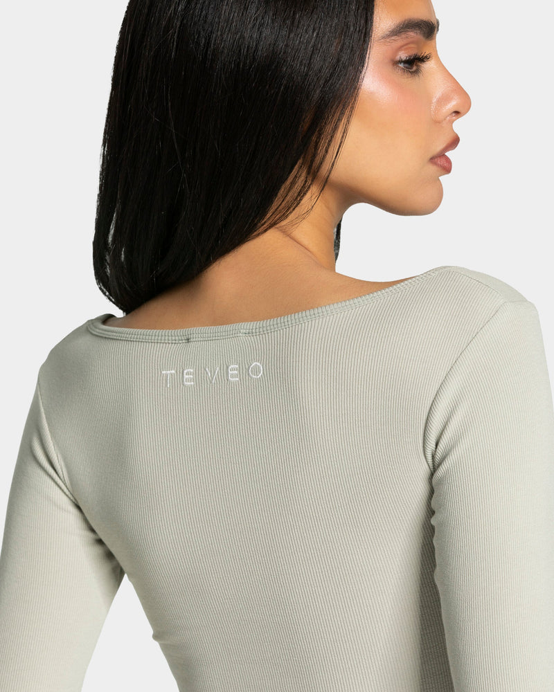Soft Ribbed Longsleeve "Pistachio"