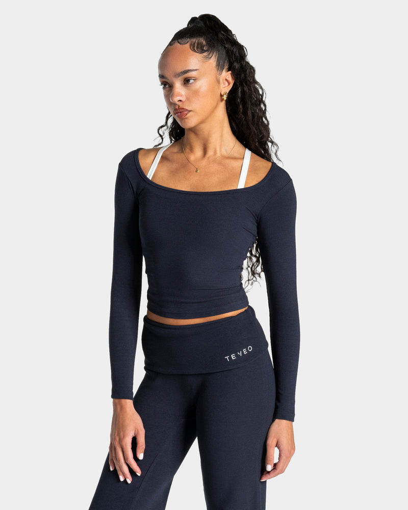 Soft Ribbed Longsleeve "Midnight"