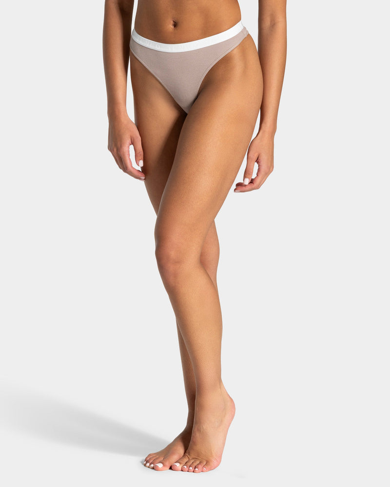 Soft Ribbed Tanga "Cappuccino"
