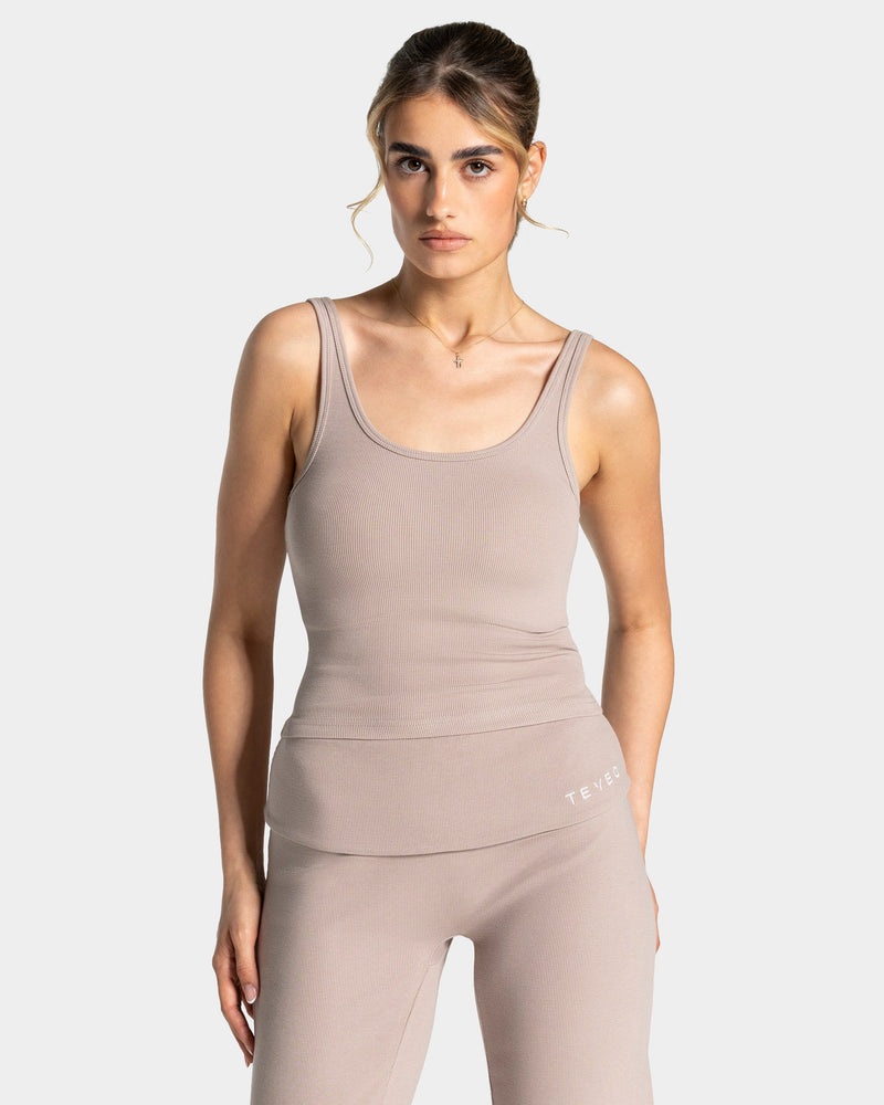 Soft Ribbed Top "Cappuccino"