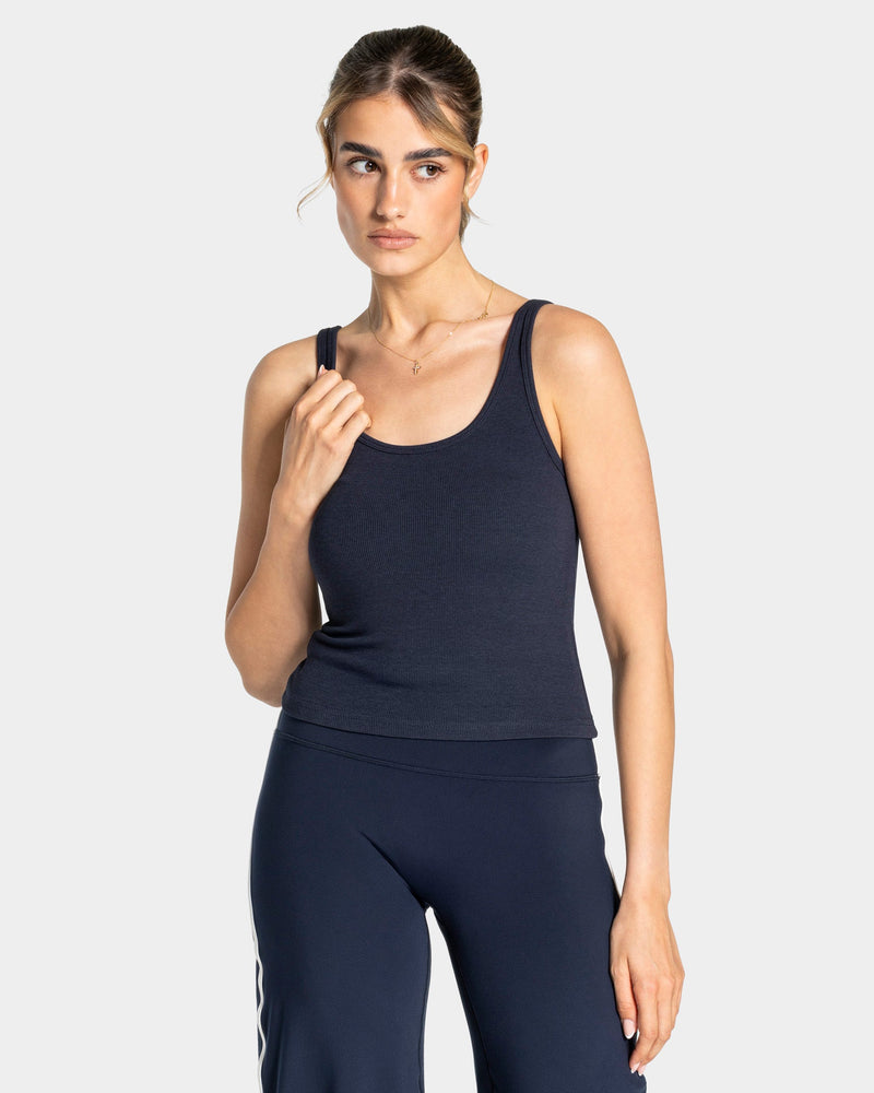 Soft Ribbed Top "Midnight"