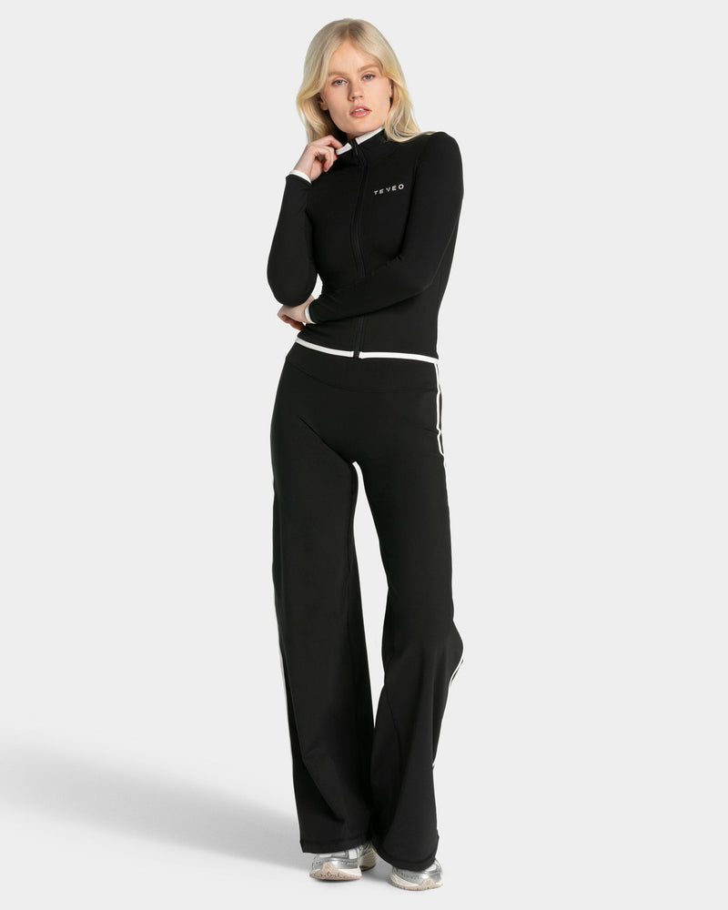 Soft Shaping Zip Jacke "Schwarz"