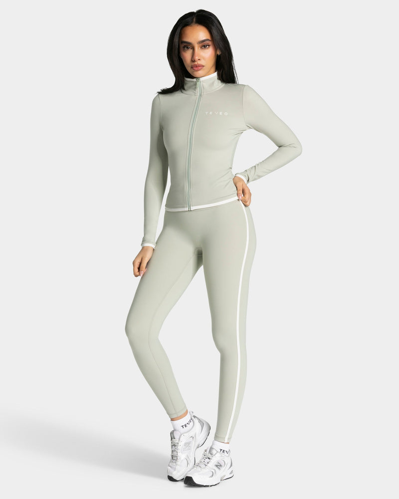Soft Shaping Zip Jacke "Pistachio"