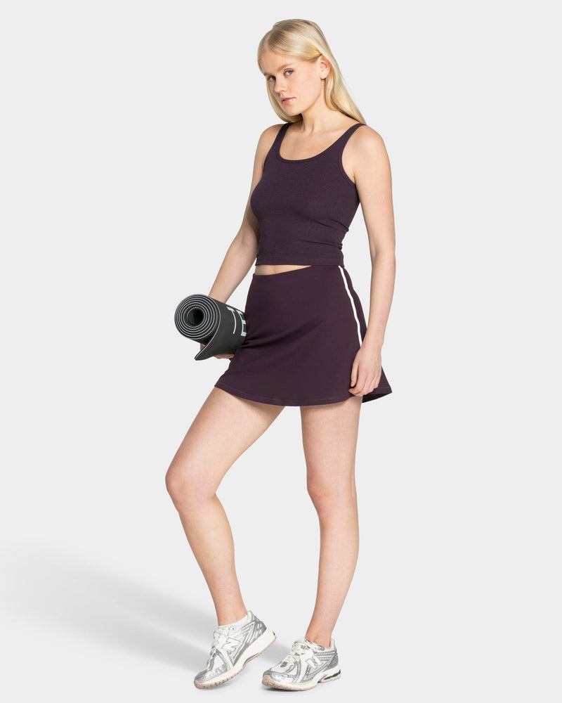 Soft Ribbed Top "Blackberry"