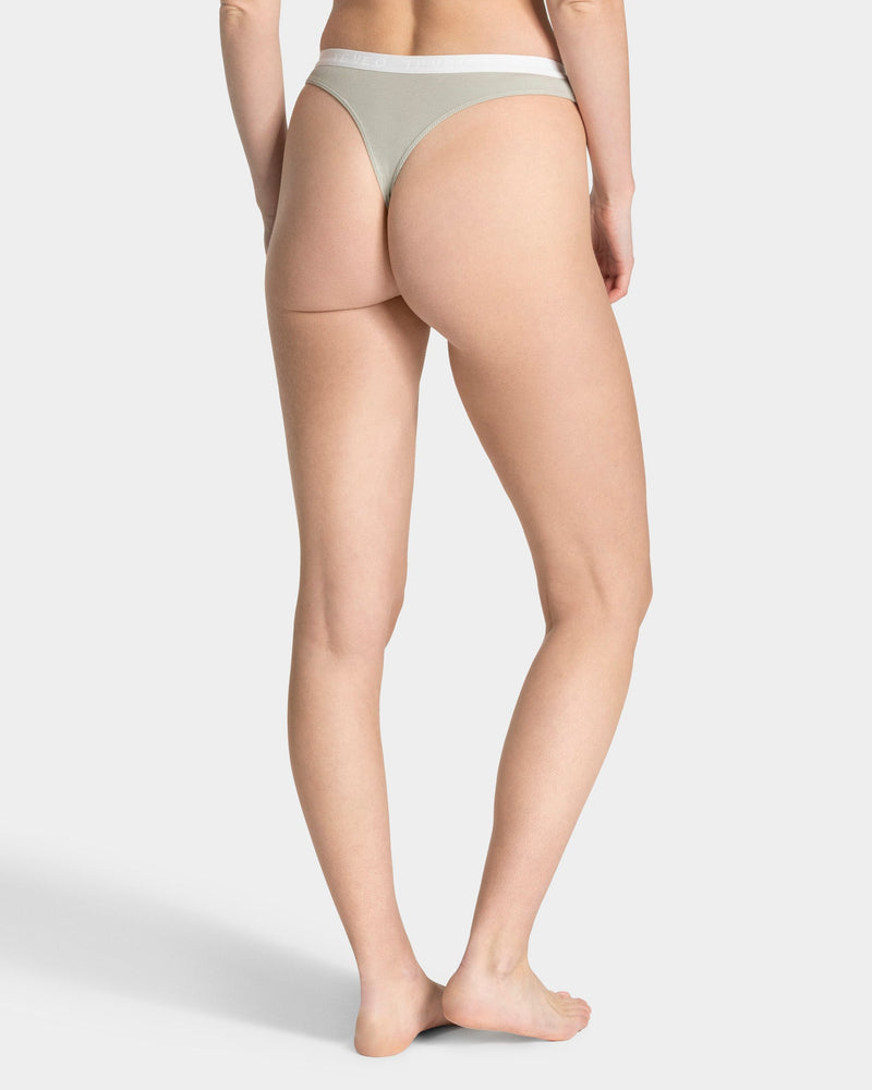 Soft Ribbed Tanga "Pistachio"