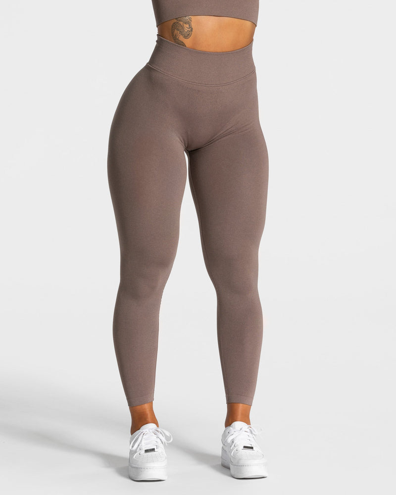 Statement Scrunch Leggings "Mokka"