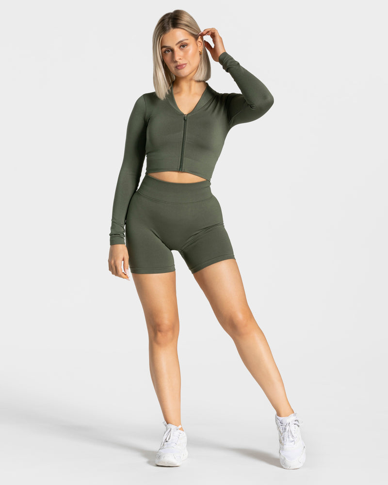 Statement Scrunch Shorts "Khaki"
