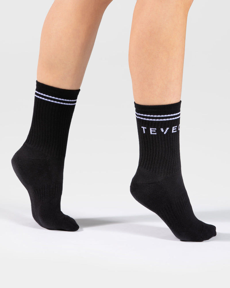 Crew Socken (2er-Pack) "Schwarz"