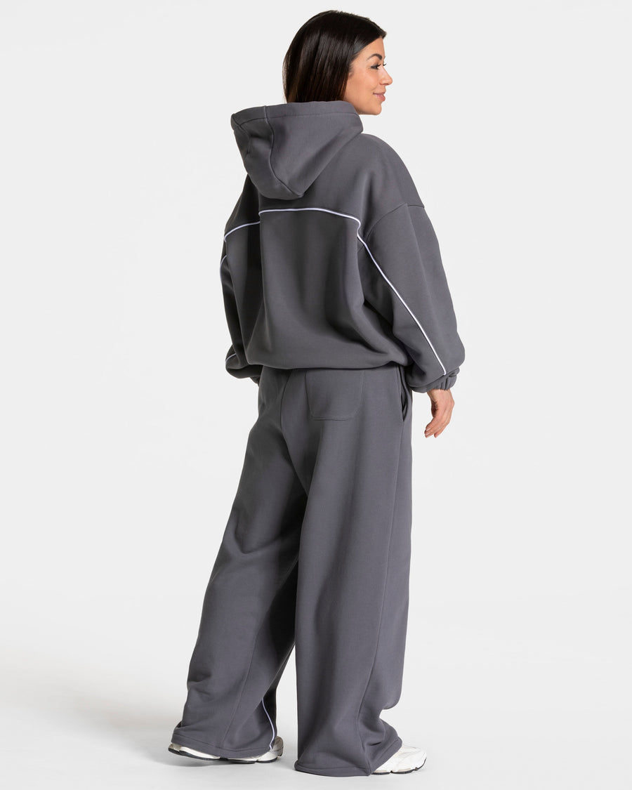Contrastline Hooded Sweater "Graphit"