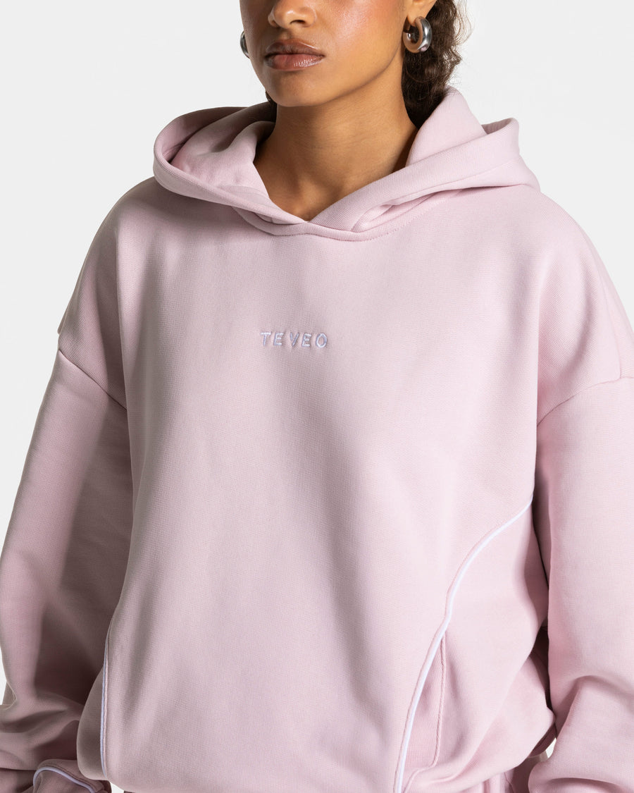 Contrastline Hooded Sweater "Rosa"
