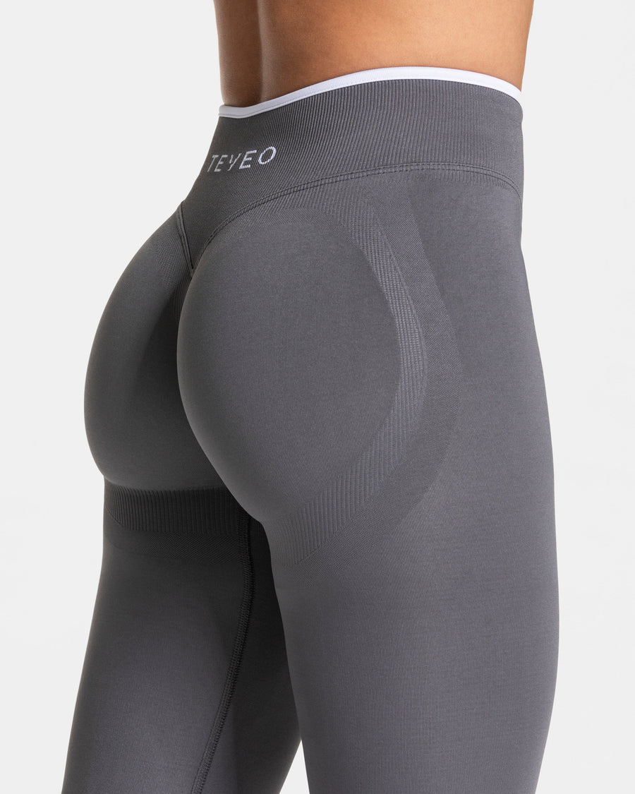 Contrastline Sculpt Scrunch Leggings "Graphit"