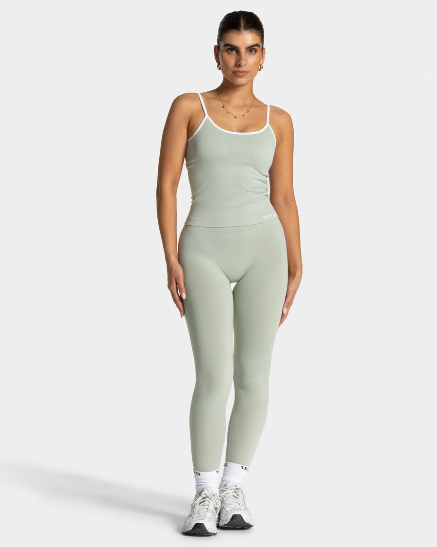 Contrastline Sculpt Scrunch Leggings "Pistachio"