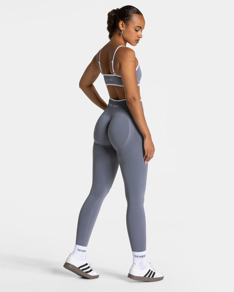 Contrastline Sculpt Scrunch Leggings "Eisgrau"