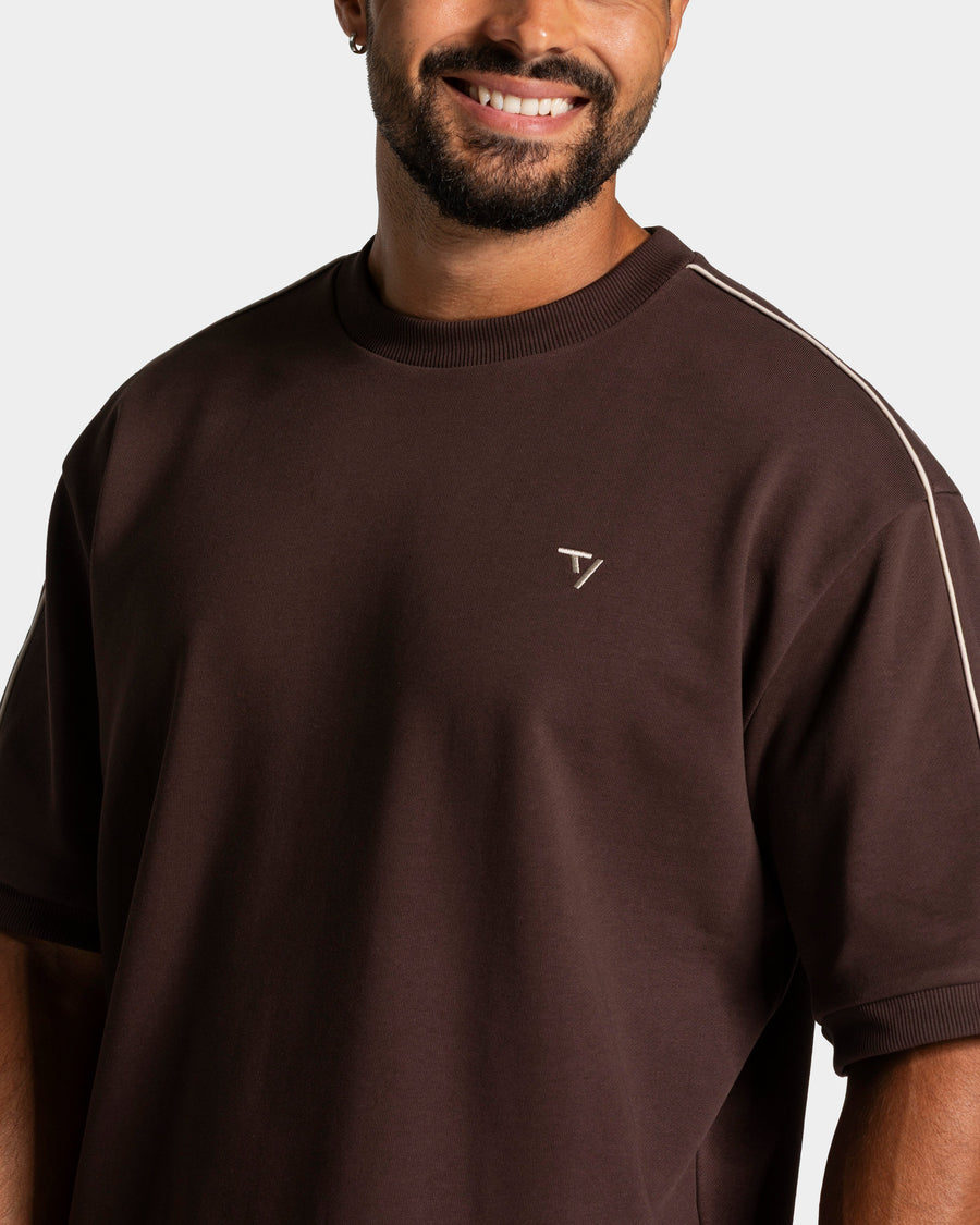 Contrastline Oversized T-Shirt "Espresso"