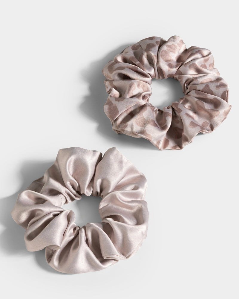 Contrastline Scrunchies (2er-Pack) ''Leo - Cream''