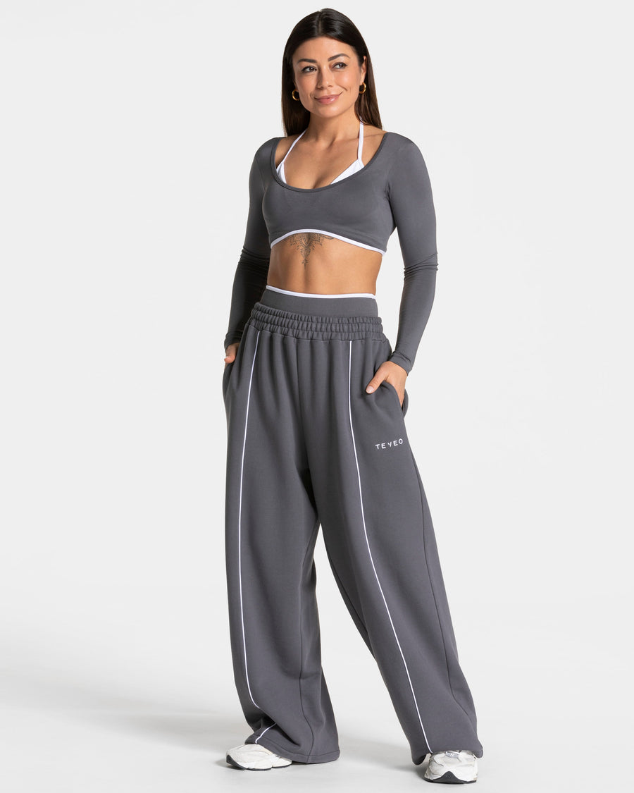 Contrastline Wide Leg Jogger "Graphit"
