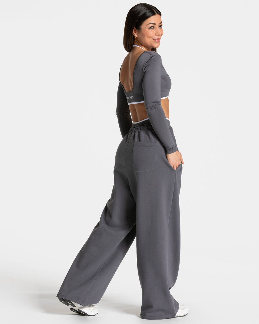 Contrastline Wide Leg Jogger "Graphit"