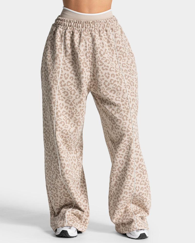 Contrastline Wide Leg Jogger "Leo Cream"