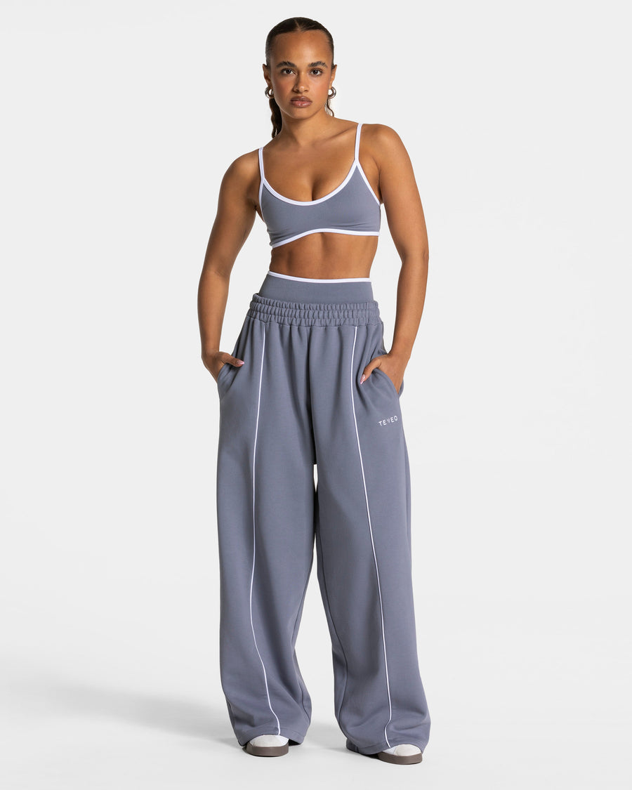Contrastline Wide Leg Jogger "Eisgrau"