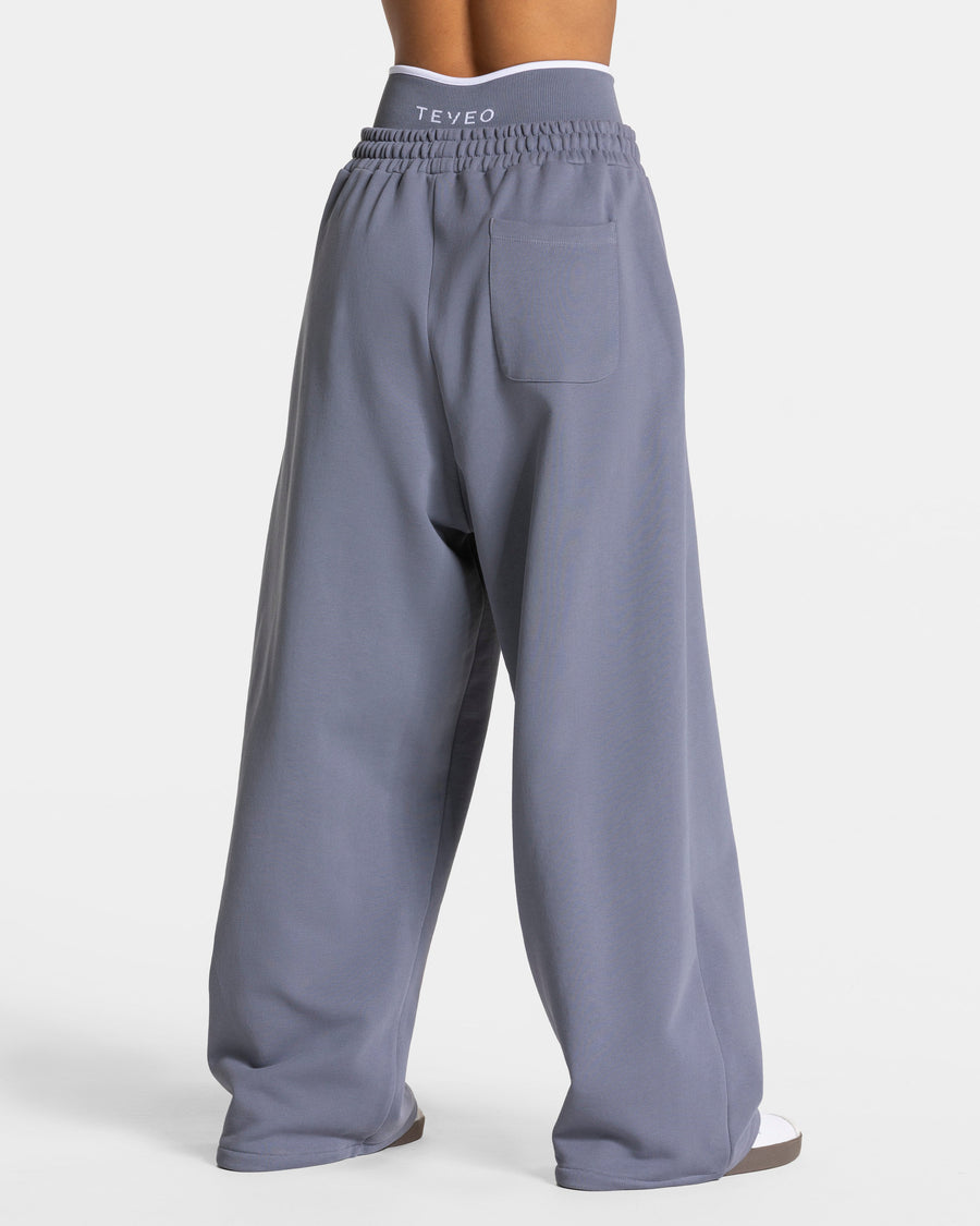 Contrastline Wide Leg Jogger "Eisgrau"