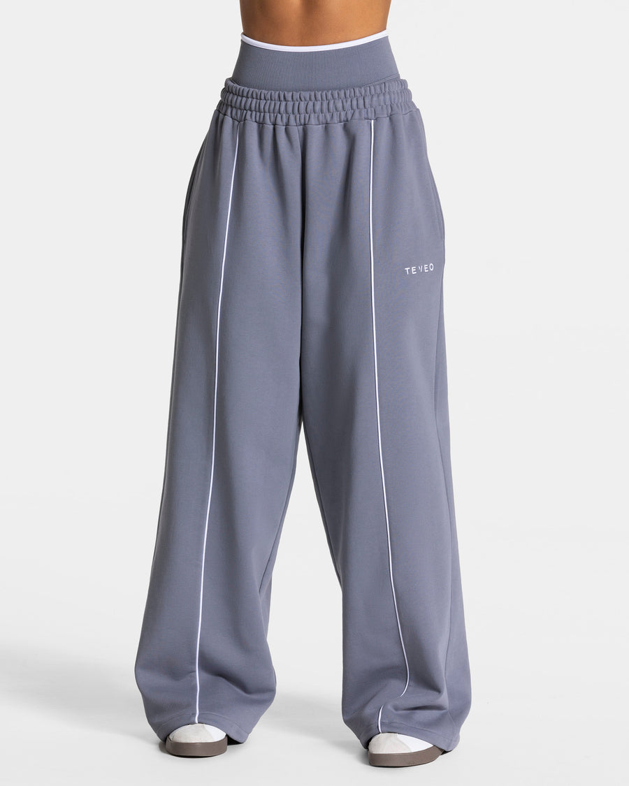 Contrastline Wide Leg Jogger "Eisgrau"