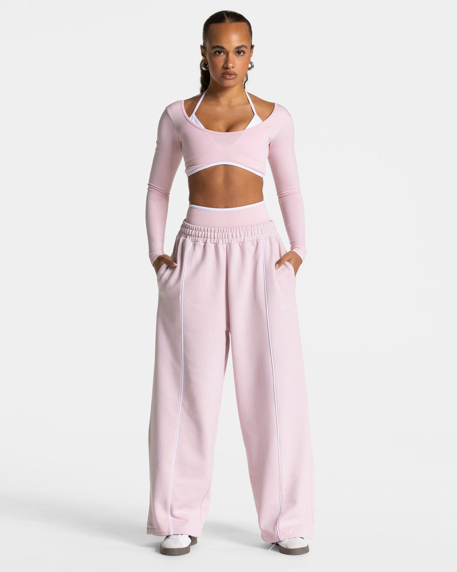 Contrastline Wide Leg Jogger "Rosa"