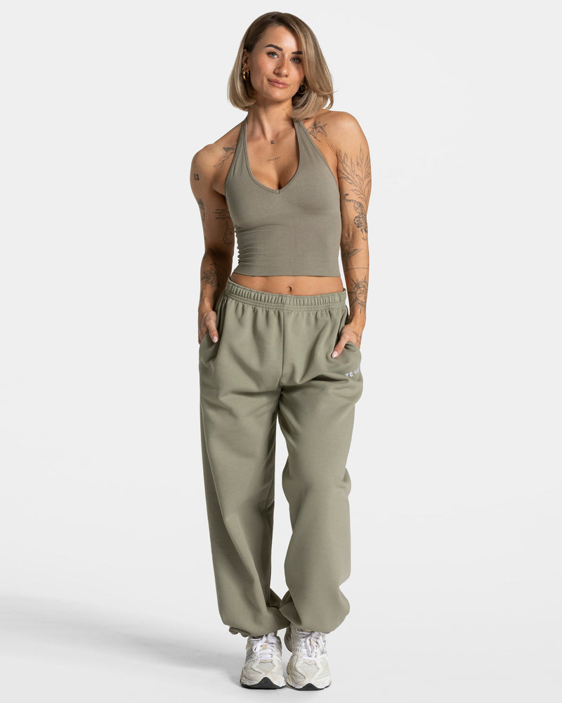 Timeless Pro Neckholder Top  "Khaki"