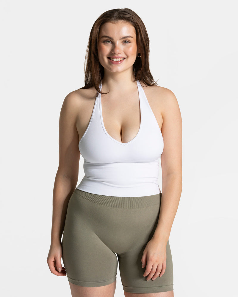 Timeless Pro Neckholder Top "Weiß"