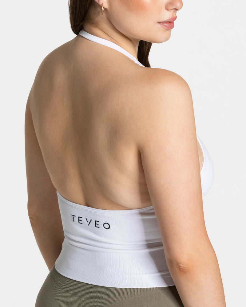 Timeless Pro Neckholder Top  "Weiß"