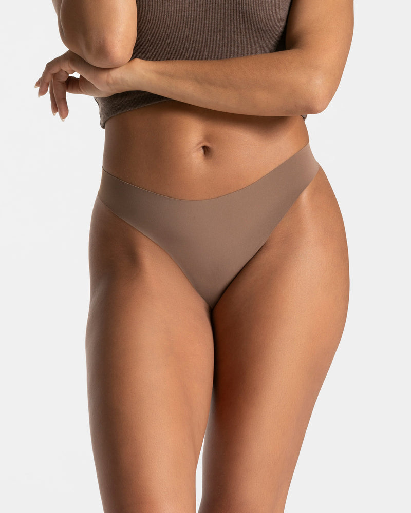 Seamless Padded Tanga (2er-Pack) "Kakao"
