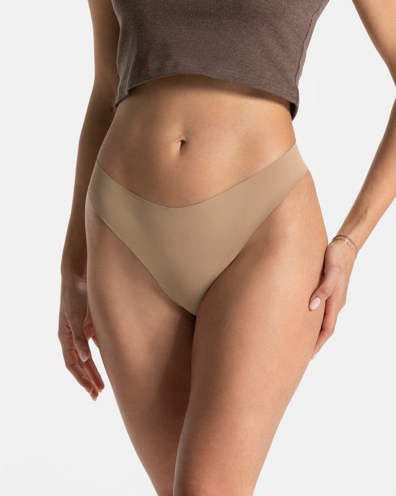 Seamless Padded Tanga (2er-Pack) "Karamell"