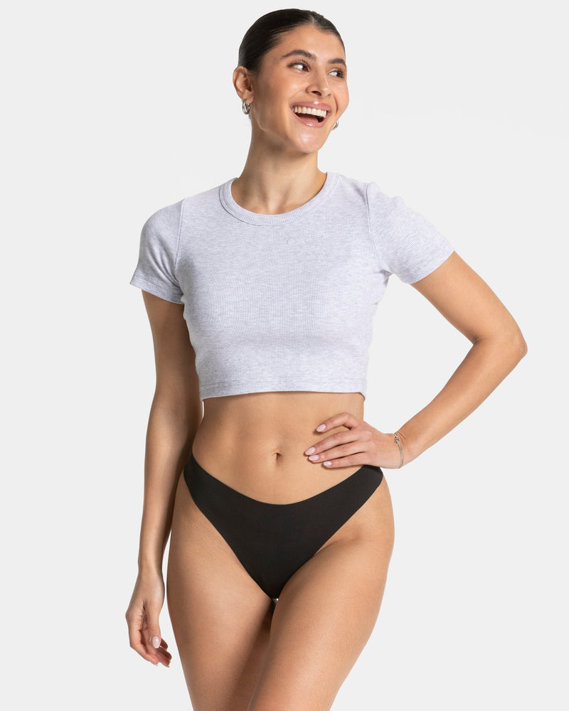 Seamless Padded Tanga (5er-Pack) "Schwarz"