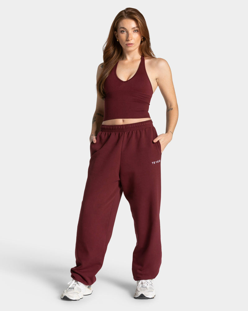 Timeless Pro Neckholder Top "Weinrot"