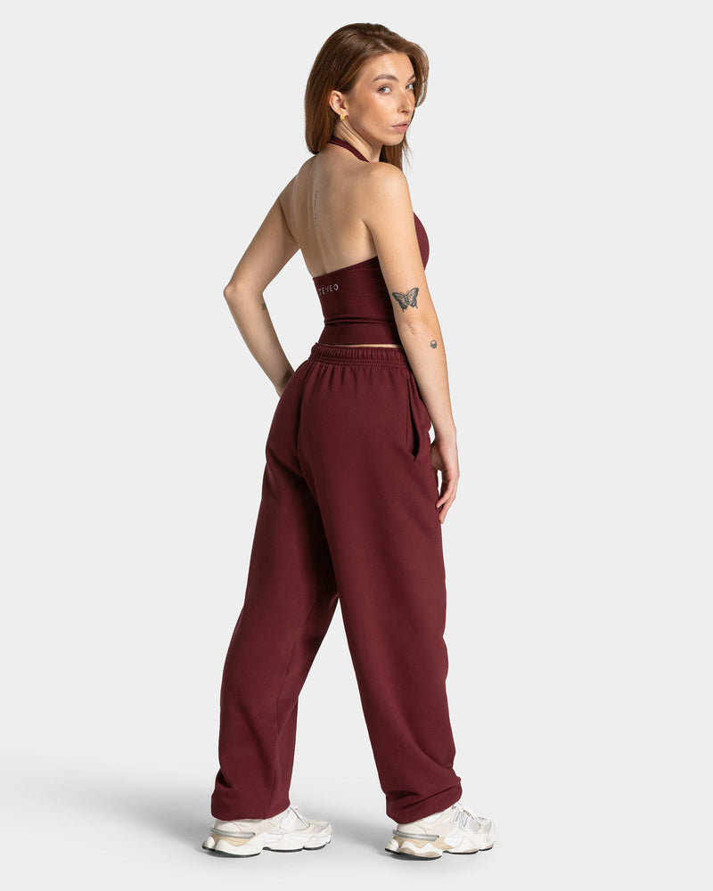 Timeless Pro Neckholder Top "Weinrot"