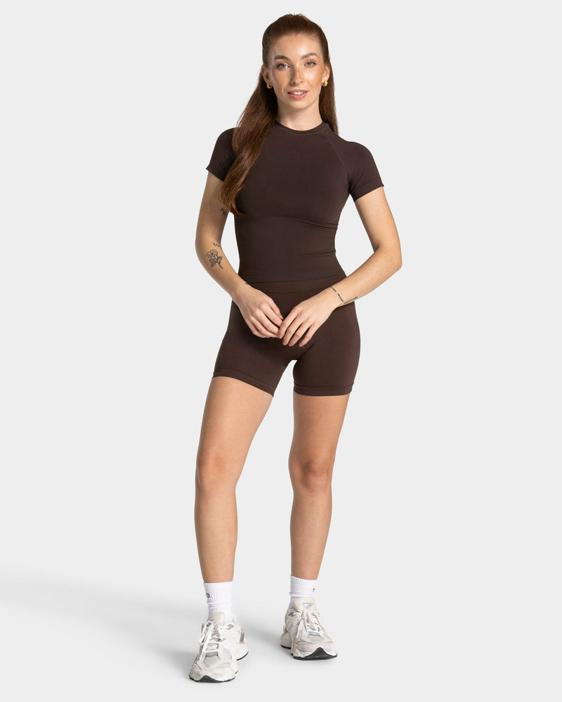 Timeless Pro Covert Scrunch Shorts "Espresso"