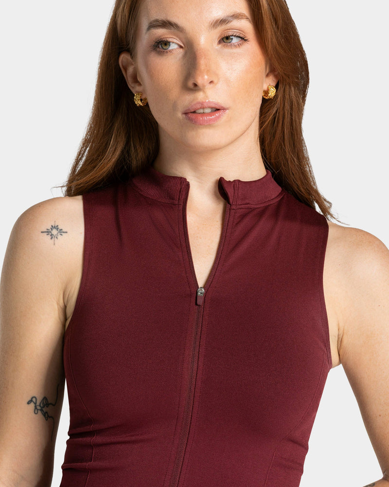 Timeless Pro Zip Tank "Weinrot"
