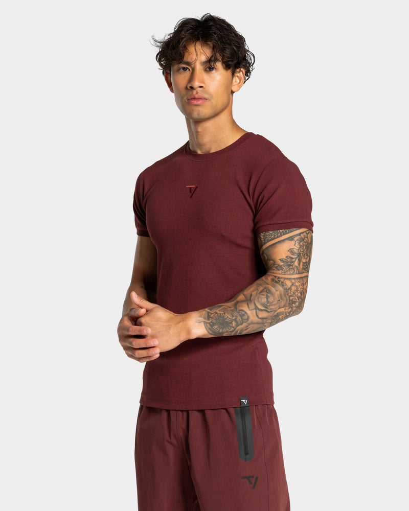 Workout Ribbed T-Shirt "Merlot"