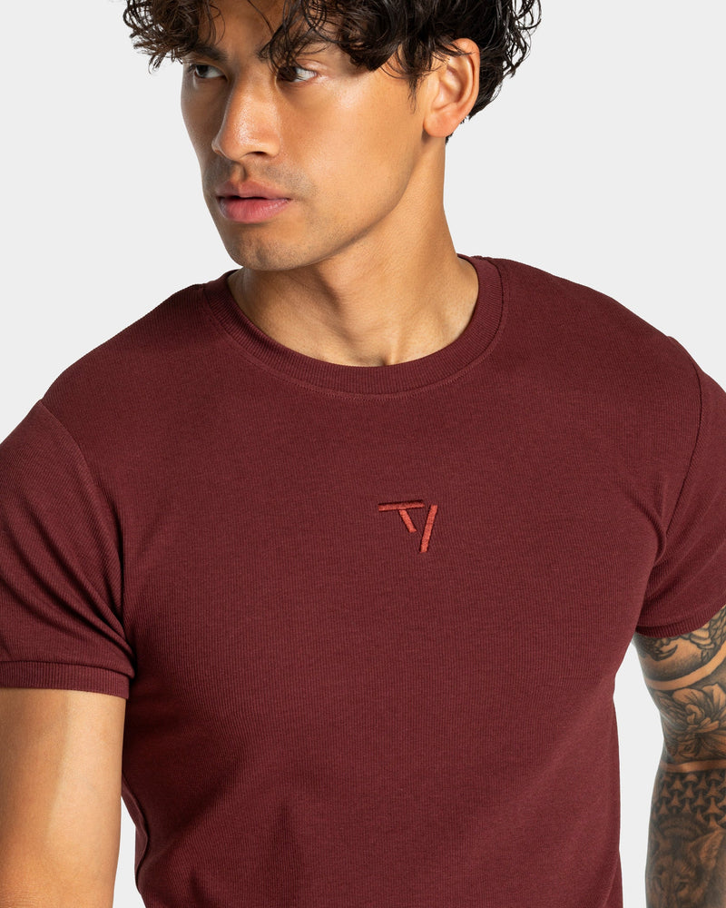 Workout Ribbed T-Shirt "Merlot"