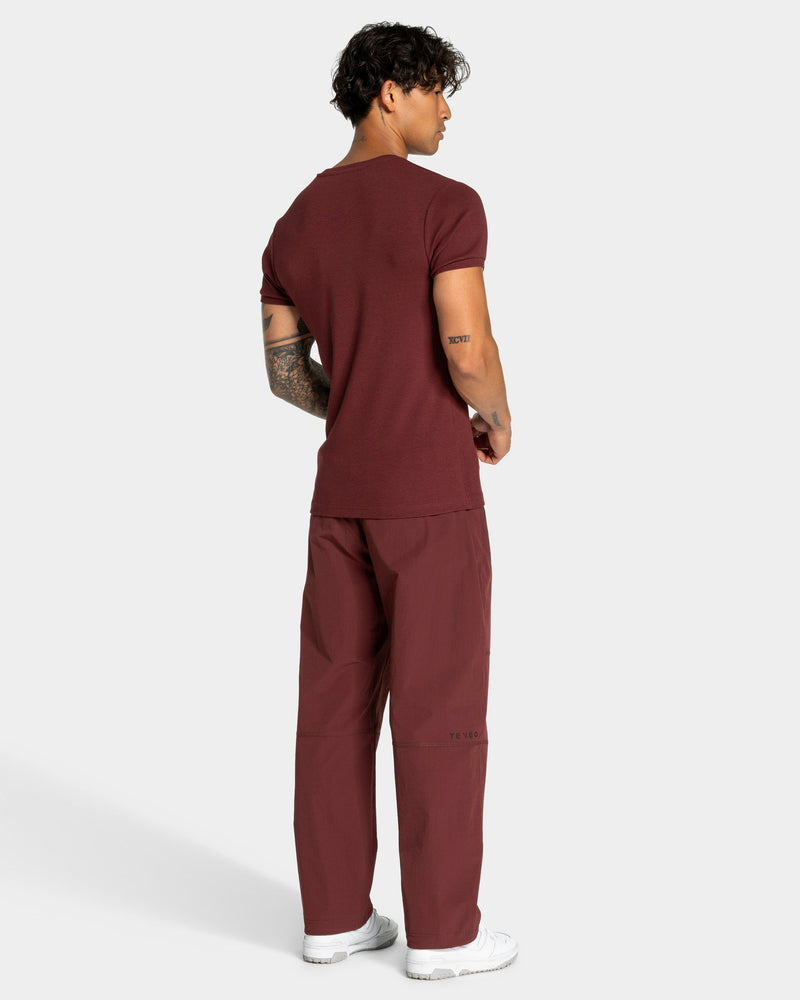 Workout Ribbed T-Shirt "Merlot"